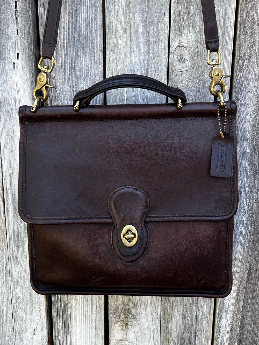 Coach Vintage Willis Bag 9927 Leather Mahogany Brown - Picture 3 of 16